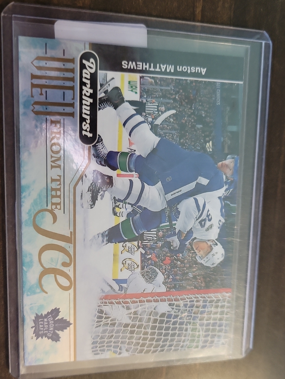 2018/19 Auston Matthews Parkhurst Hockey Card - Blue, White & Gold Accents